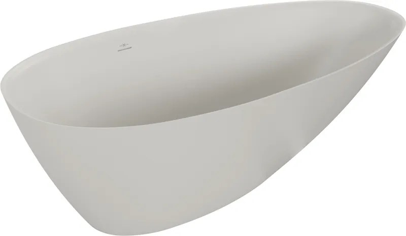 Mexen Milano Oválna Voľne Stojaca Vaňa 170x86 cm, Betón Matný Konglomerát
