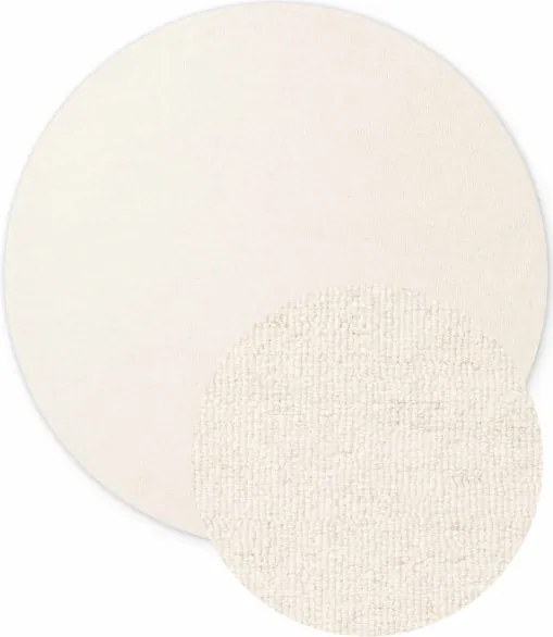 Koberec Elle Decoration Puristic Knots naturálny / biely kruh