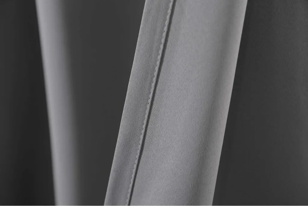 Svetlosivý záves OXFORD 140x270 cm Zavesenie: Riasiaca páska