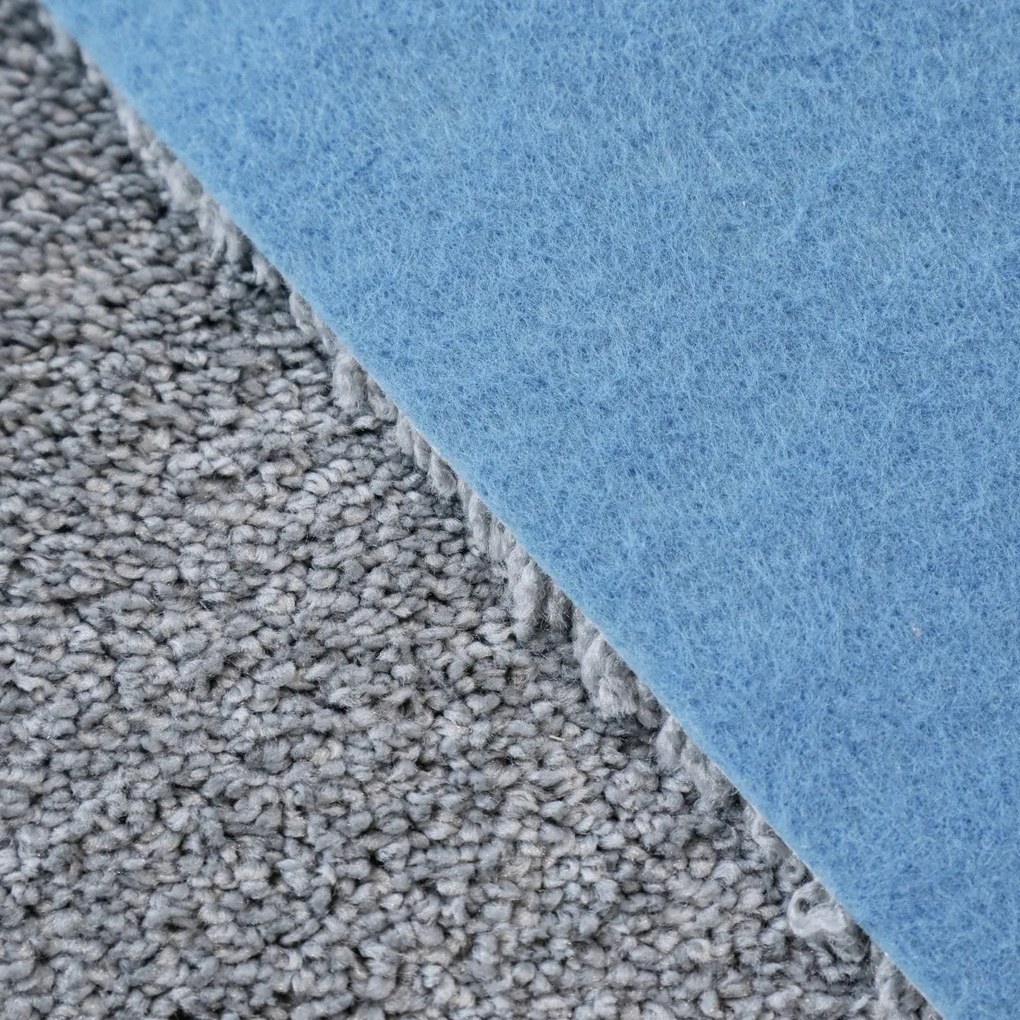 ITC, Metrážny koberec Feliz 094, na mieru, šíře 4m, šedá, filc, detská izba