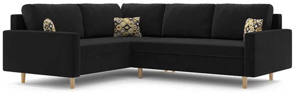 Rohová rozkladacia sedačka TENA 2,230x75x170,haiti 5/amber 73,ľavá