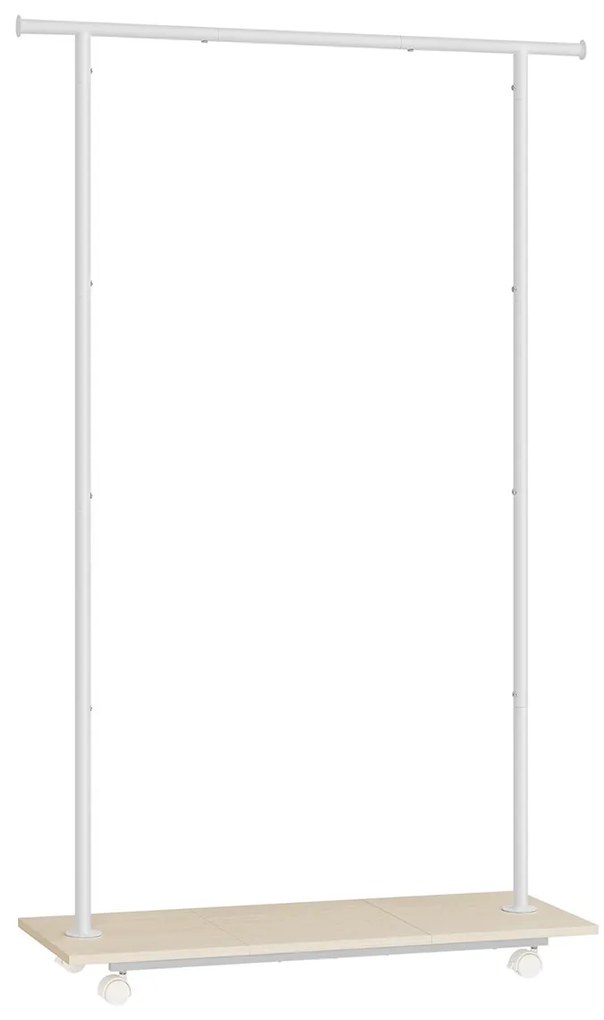 Závesný stojan na kolieskach - bielý/béžový