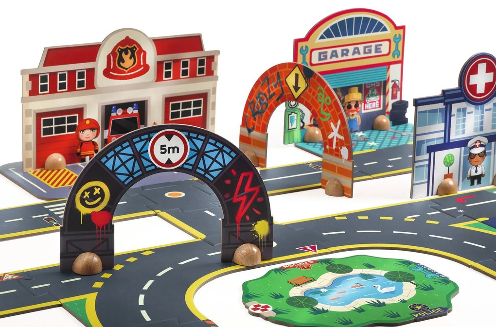 Auto Crazy Motors – Puzzl'Up Bláznivé mesto – 34 ks