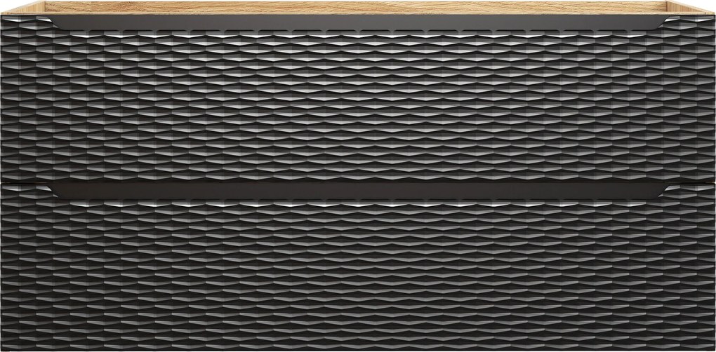 Comad Kúpeľňová skrinka pod umývadlo Ocean Black 120 čierna/dub olejovaný