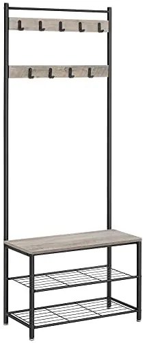 Vešiakový stojan s botníkom a lavičkou, 175x70x32cm