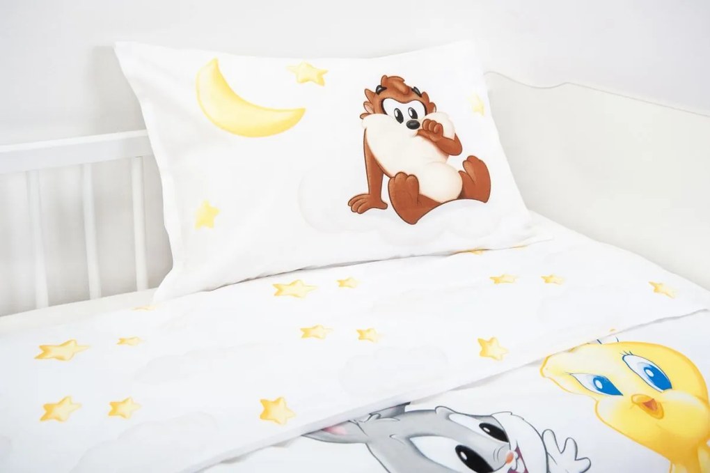 HERDING Obliečky do postieľky Looney Tunes baby Bavlna, 100/135, 40/60 cm