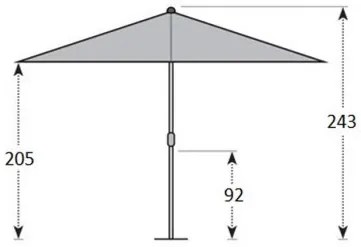 Doppler Slnečník Gastro Magic Junior 200x200 Alu Wood
