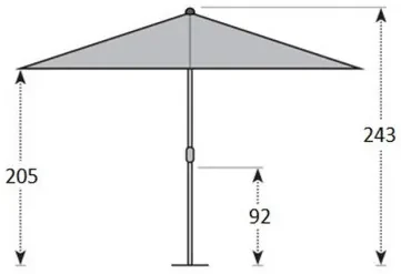 Doppler Slnečník Gastro Magic Junior 200x200 Alu Wood