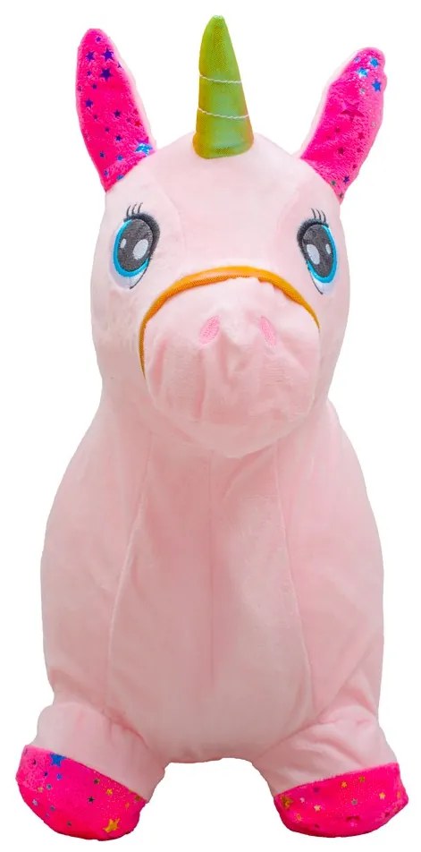 Plyšový skákací koník so zvukom Baby Mix Jednorožec