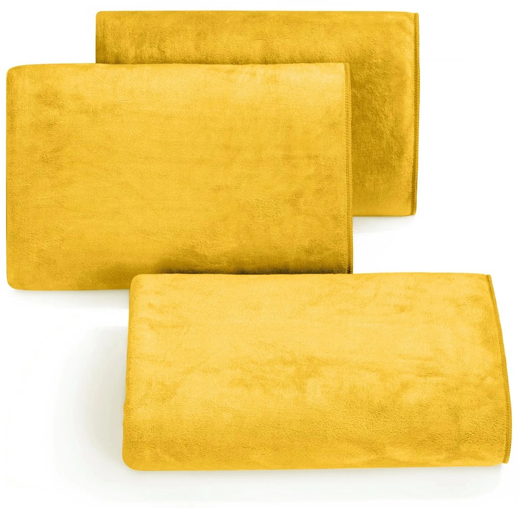 RÝCHLOSCHNÚCI UTERÁK Z MIKROVLÁKNA AMY3 70X140 CM HORČICOVÁ