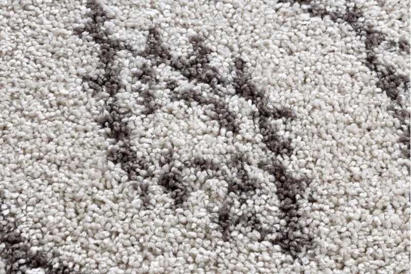 Dywany Łuszczów, Koberec behúň Berber Fez cream, 60x200, biela, obývacia izba