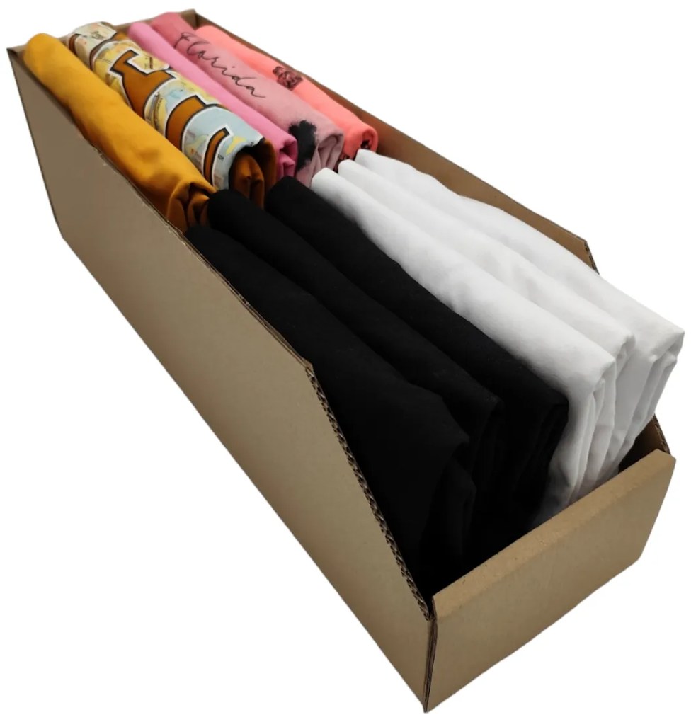 Úložné boxy na oblečenie, organizéry do skrine EKO KARTON 15x47 cm