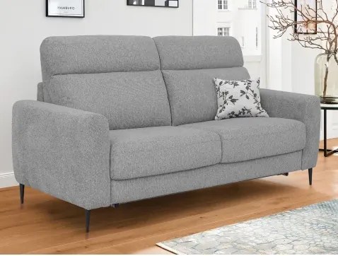 Rozkladacia pohovka na trvalé spanie Georgia, svetlo šedá látka%