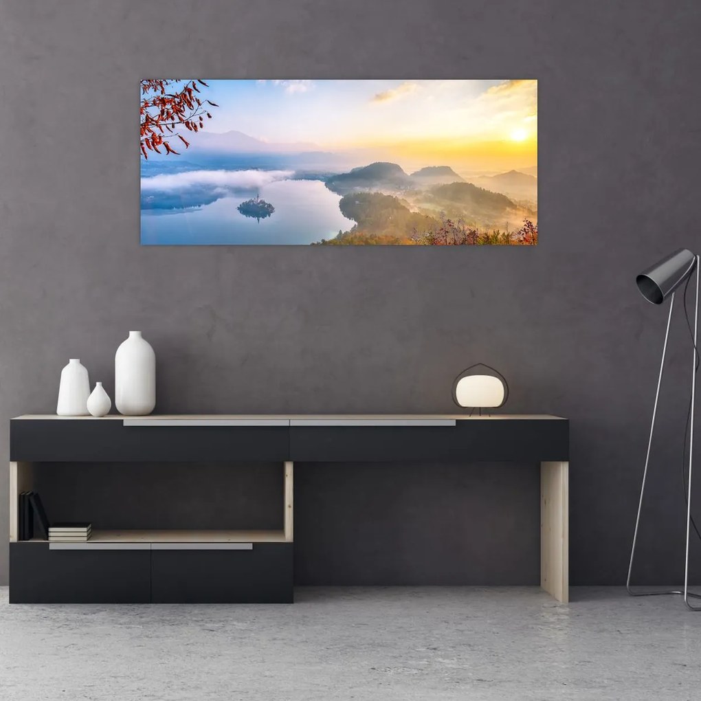 Obraz - Bledské jazero (120x50 cm)