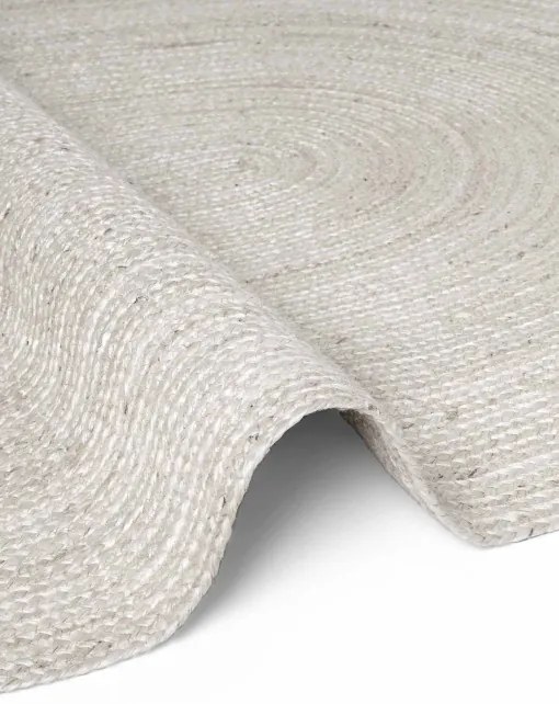 Koberec Hanse Home Jute Braided Rangpur biely ovál