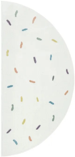 Koberec LIMA M039A krémový / modrý polkruh