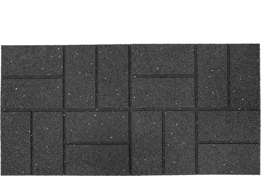 Obojstranná gumová dlaždica Brickface 40 x 40 cm, sivá MHEU5000171