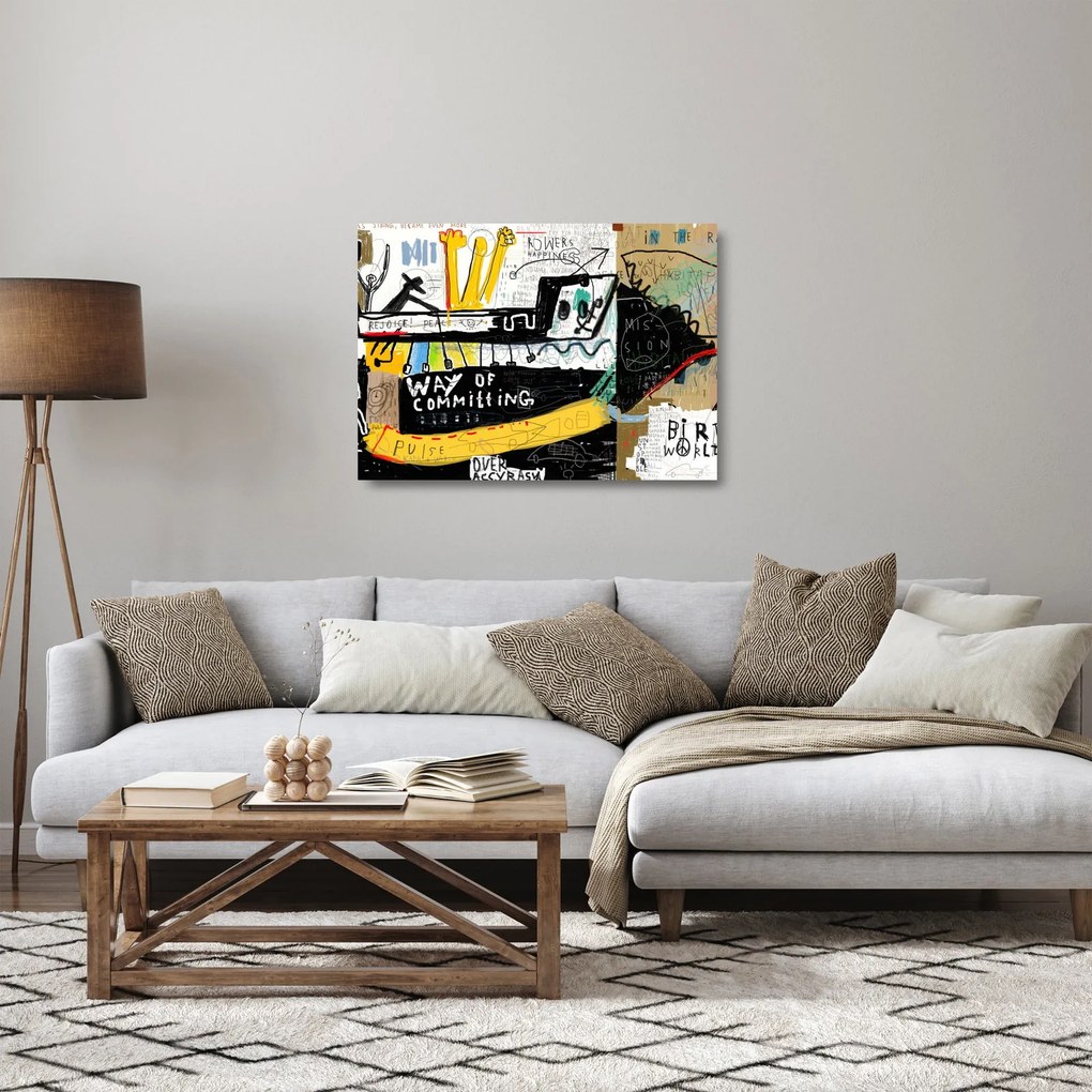 Sklenený obraz - Graffiti (70x50 cm)