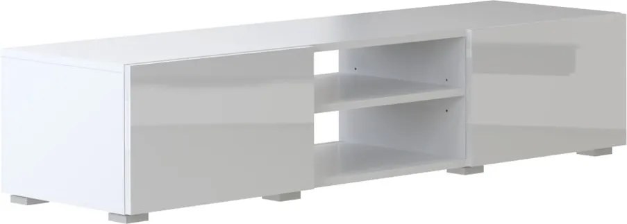 Biely televízny stolík TemaHome Podium, šírka 140 cm