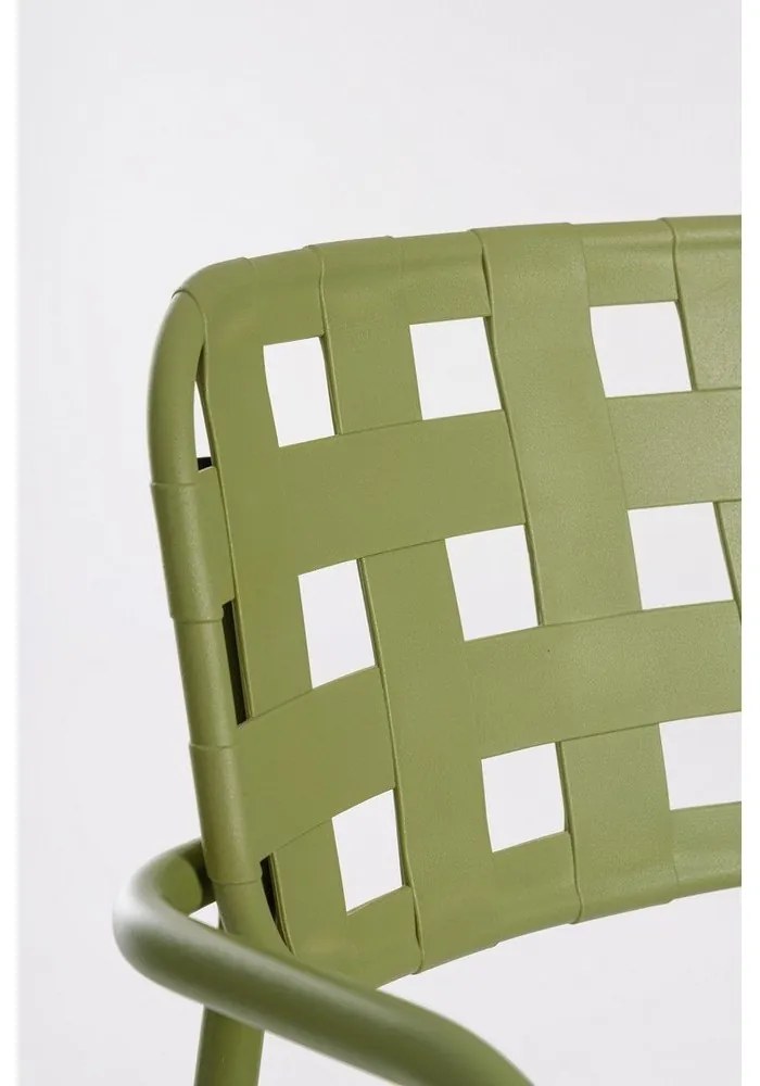 Zelené kovové záhradné stoličky v súprave 4 ks Clover – Bizzotto