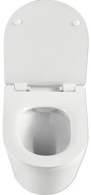 Závesné WC set Jungborn ONE hĺbka 48 cm skrátený bez splachovacieho kruhu vr. WC dosky so Soft-close