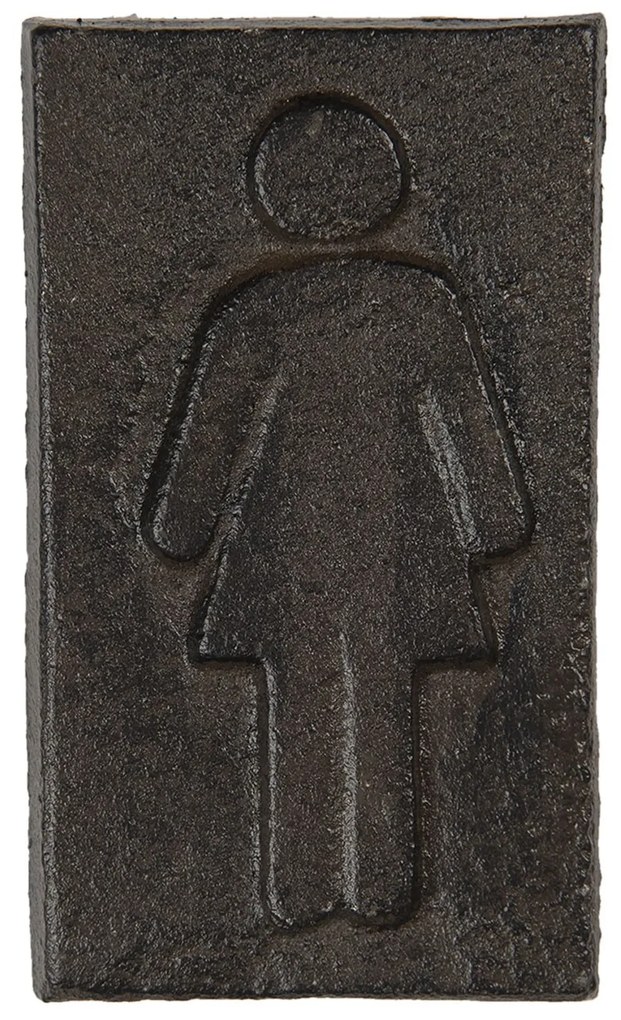 Kovová ceduľa označenie dámy - 6*1*11 cm