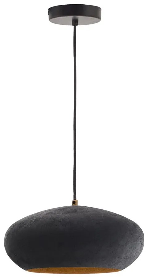 Čierne závesné svietidlo s kovovým tienidlom ø 30 cm Inda – Kave Home