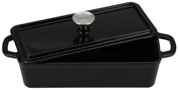 Silvercrest®  Liatinový hrniec/forma na chlieb Premium (obdĺžnikový tvar, čierna)  (100393138)