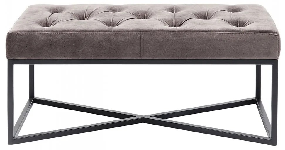 Šedá Lavica Crossover Black 90×40 cm 40 × 90 × 40 cm KARE DESIGN