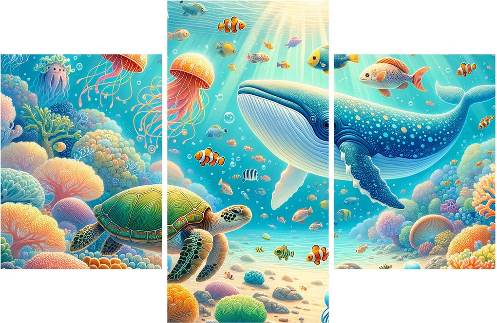 Obraz - Svet pod hladinou (90x60 cm)