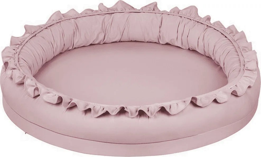 Hniezdo pre deti s volánom sýto ružová