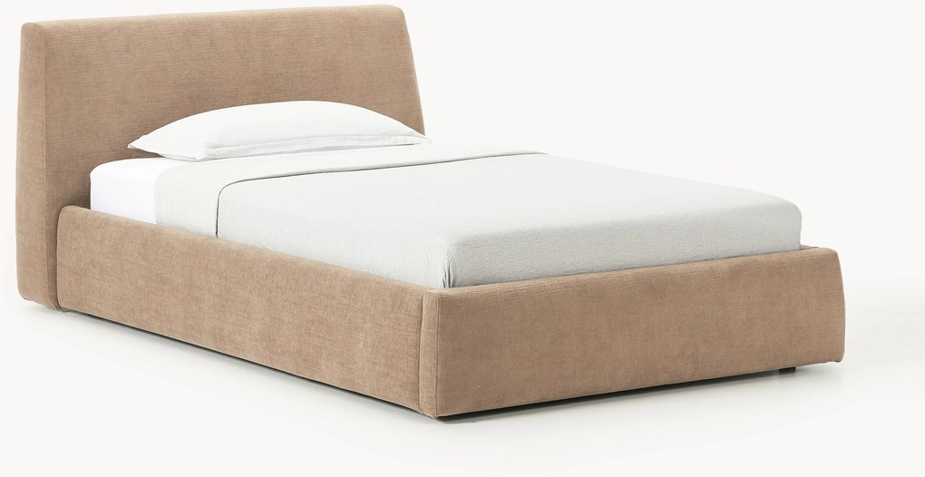 Čalúnená jednolôžková posteľ s úložným priestorom Cloud