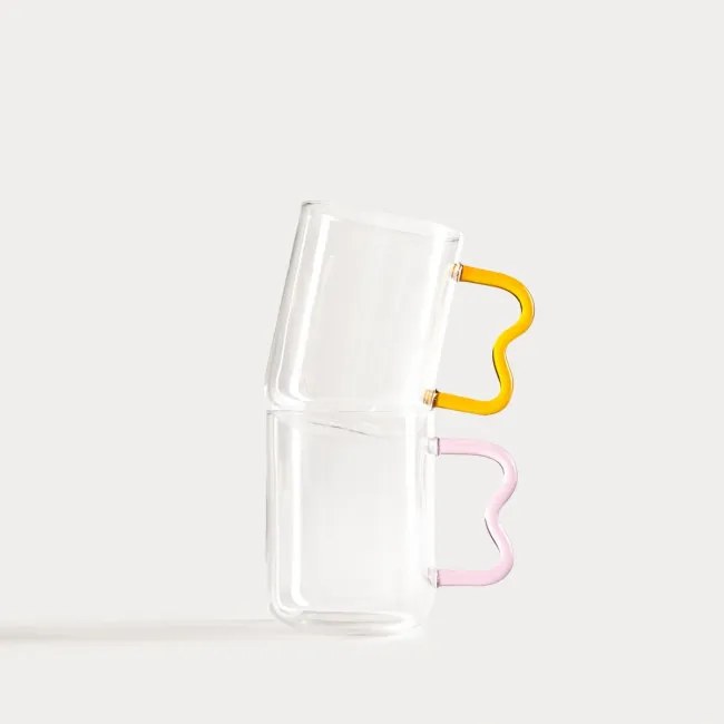 Hrnček ZIGRA priesvitný / ružový 776113 400 ml