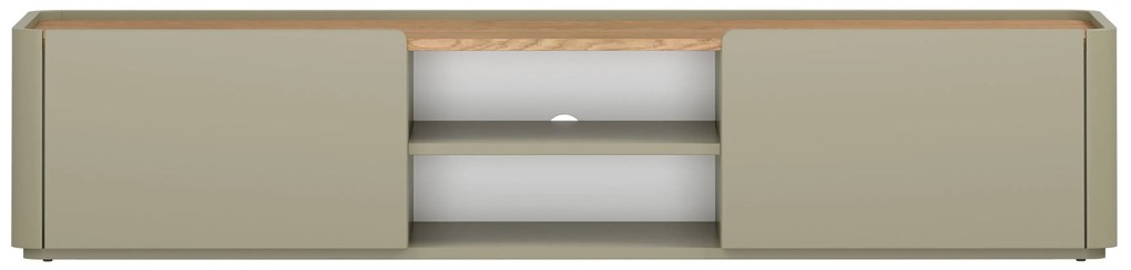 TV skrinka so zásuvkou Elivo 170 cm - eukalyptus / dub baltic dune
