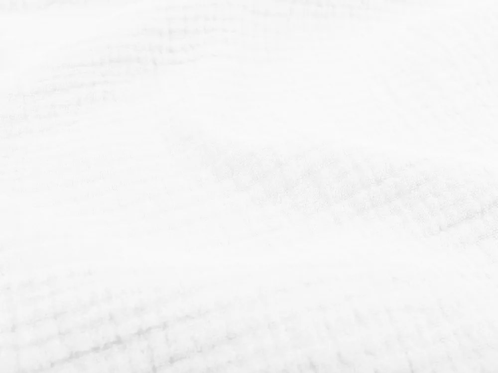 Biante Detské mušelínové posteľné obliečky do postieľky Nature MSN-010 Biele Do postieľky 100x135 a 40x60 cm