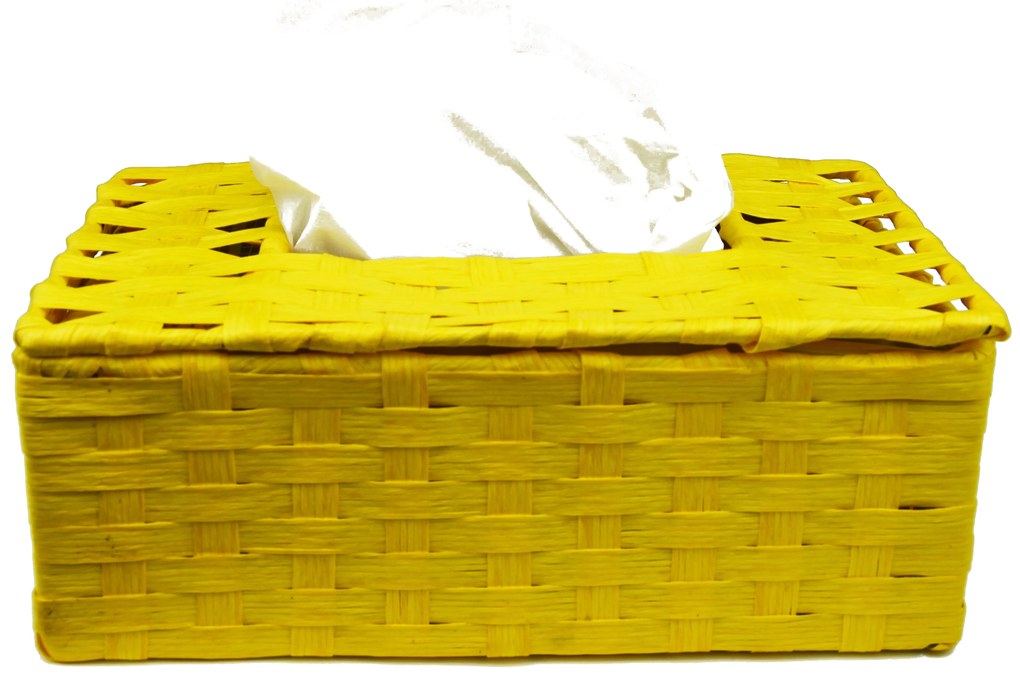 Box na vreckovky žltý