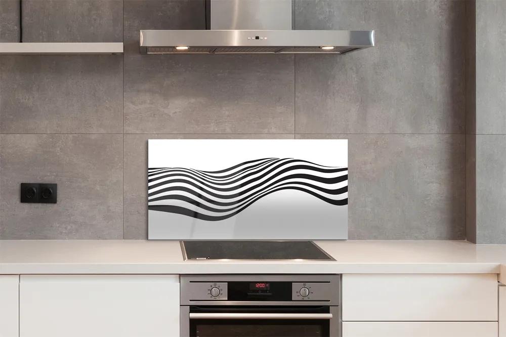 Nástenný panel  Zebra pruhy vlna 120x60 cm