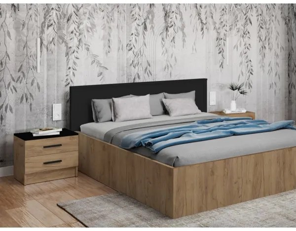 Nočný stolík TOD dub craft/čierna