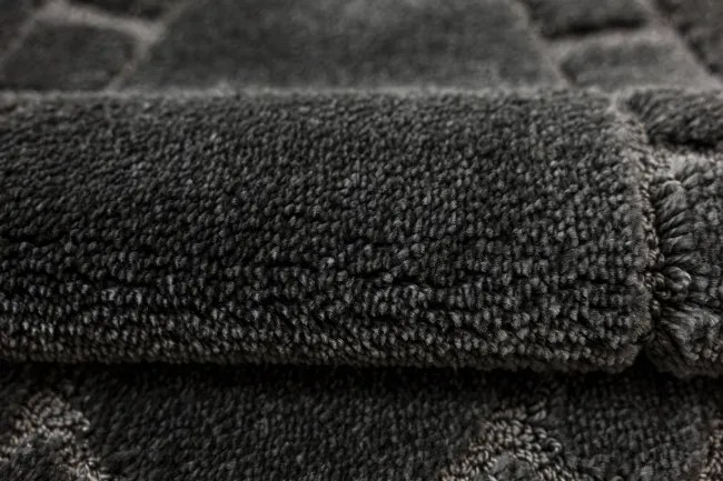 Kúpeľňový koberček Ocean tmavosivý ovál