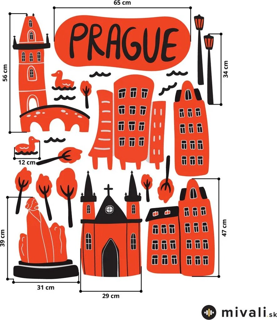 Samolepky na stenu - Praha I.