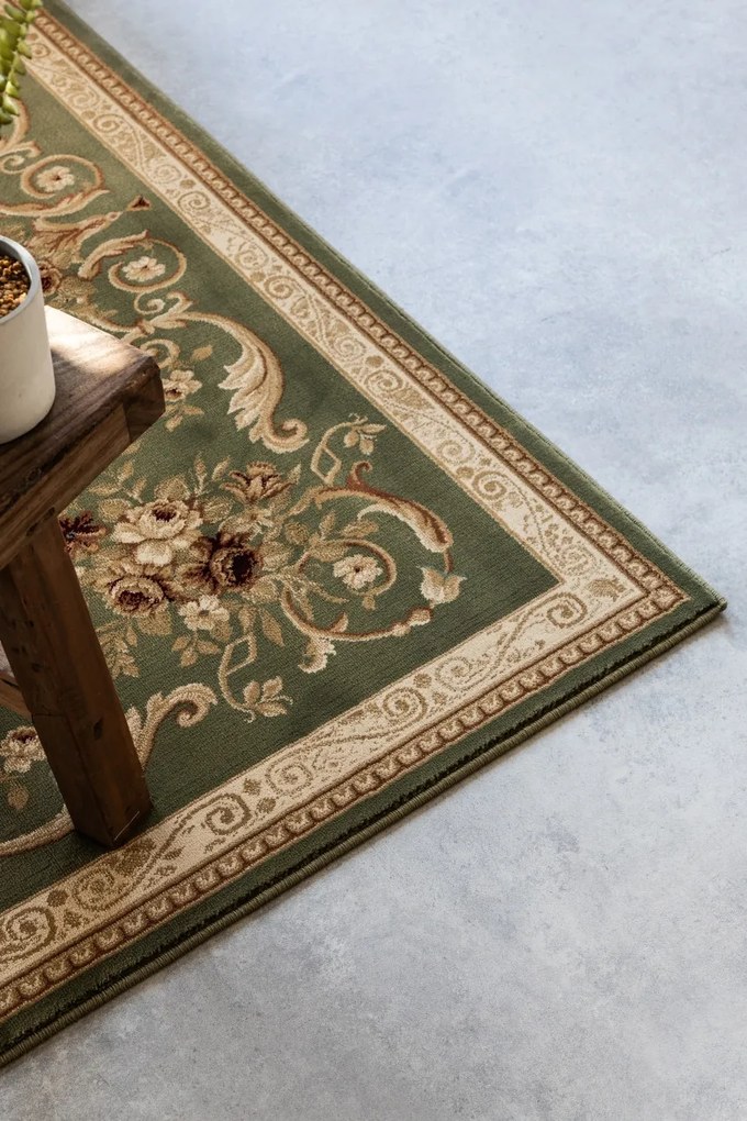 Kusový koberec Herat 105996 Olive Green, 160x235, zelená, chodba / predsieň, Hanse Home