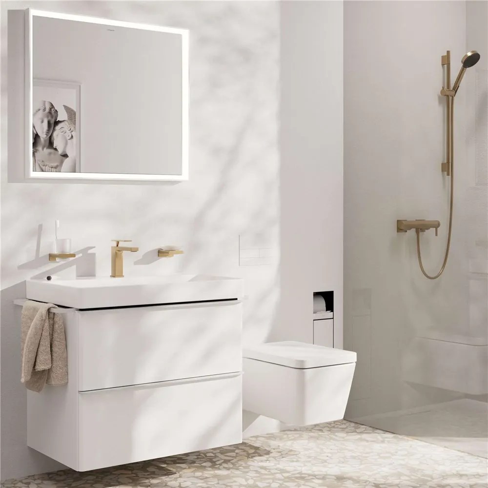 HANSGROHE Tecturis E páková umývadlová batéria CoolStart bez odtokovej súpravy, výška výtoku 117 mm, kartáčovaný bronz, 73012140