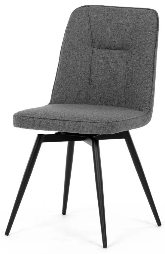 Jídelní židle, šedá, hladká látka, DCL-V2052 GREY2