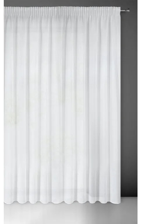DECOREUM Jemná záclona s jemnou štruktúrou dažďových kvapiek 400 cm x 145 cm biela 100 % polyester Rozmer varianty: 400 cm x 250 cm, Farba varianty: Biela 104824