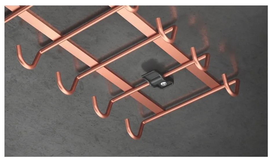 Závesný držiak na hrnčeky Metaltex v medenej farbe