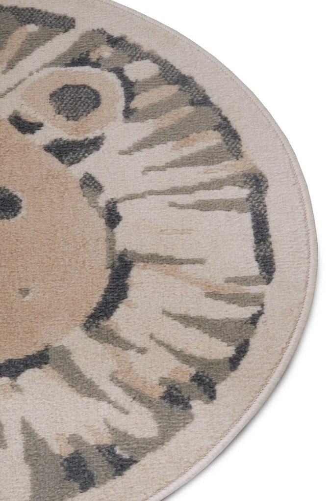 Detský koberček Adventures 105966 Cream Grey kruh, 140x140 (priemer) kruh, šedá, detská izba, Hanse Home