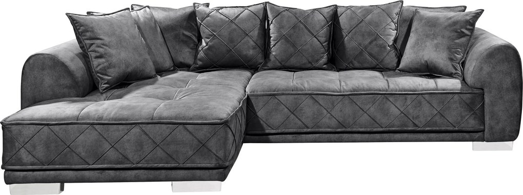 XXXLutz ROHOVÁ SEDAČKA, textil, kompozitné drevo, antracitová MID.YOU - Sedačky - 002220007701