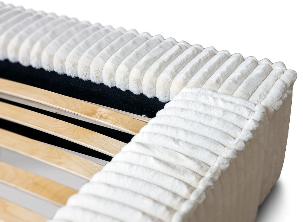 ČALÚNENÁ POSTEĽ SANTI 160x200 VITO 23 KRÉMOVÁ