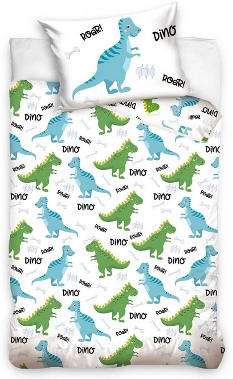 TipTrade Obliečky do postieľky 100x135 + 40x60 cm - Dinosaurí kamaráti