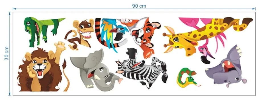 Sada nástenných detských samolepiek Ambiance Jungle